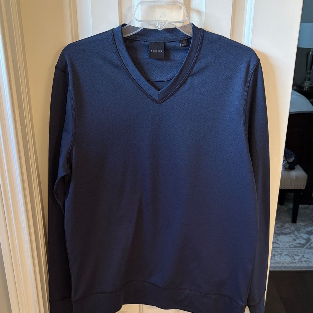 Classic Men's V-Neck Sweater - Deep Blue